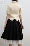 shushutong sleeved polo top SS22TO06 naked